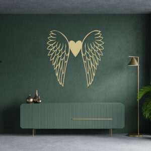 Winged Heart Metal Art