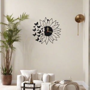 Birds on Sunflower Wall Clock